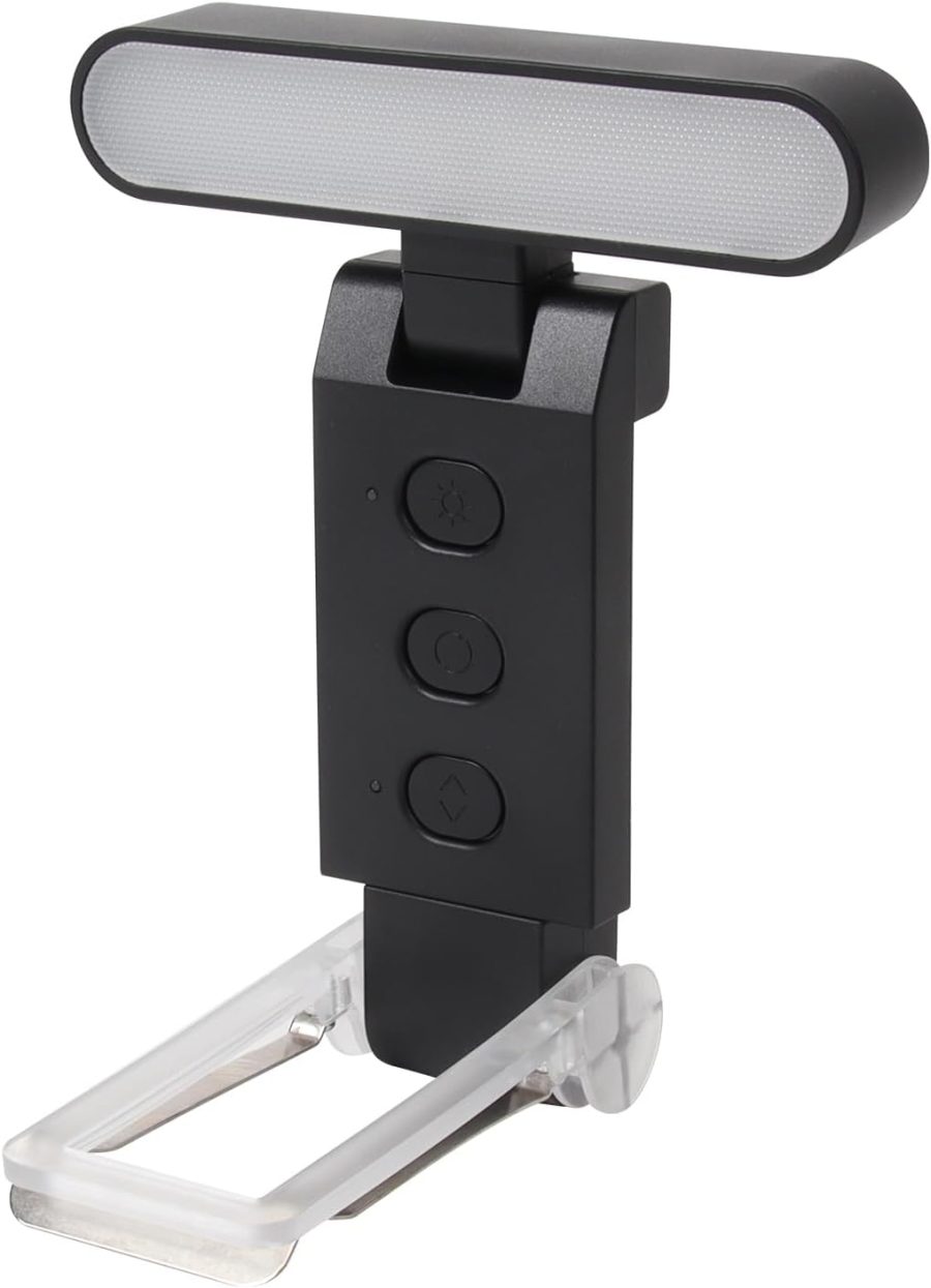 Book Light,USB Rechargeable Clip-On Reading Light,30 Adjustable Modes,Eye-Caring with Timer,Perfect for Book Lovers/Travel(Black)