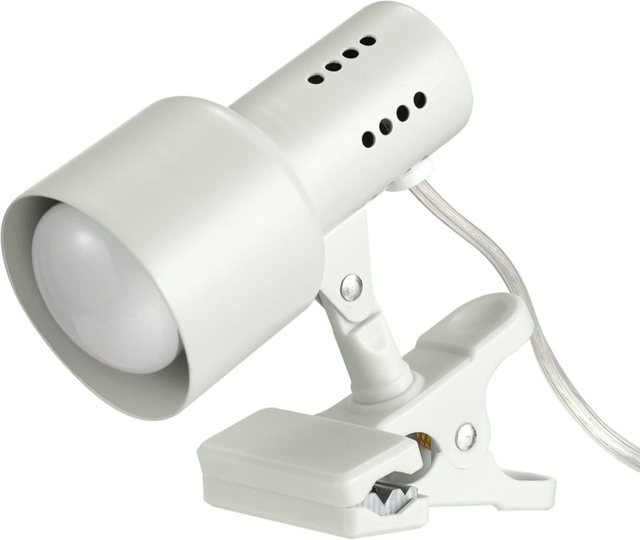 5.5" Clip-Arm Desk Lamp, Matte Light Gray, In-Line On/Off Switch, Bulb Included, Home Décor, Desk Lamps for Home Office, Home Office Accessories, Room Décor, Accent Lighting Lamps