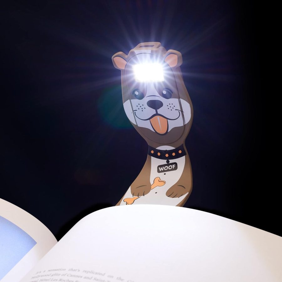 Reading Light | 2 in 1 Bookmark Book Light | LED Clip On Reading Lamp | Children and Adult Book Torch | Book Accessories | Gift for Readers, Book Lovers (Rechargeable, Dog) - Image 2